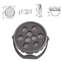 18W 24W Aluminium-Strahler Verstellbar IP65 Wasserdicht Rasenbeleuchtung LED Außen-Gartenleuchte
