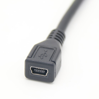 Câble d'extension de données et de charge USB mini 5 broches mâle-femelle personnalisé en PVC pour moniteur