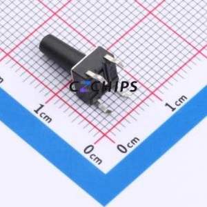 TS-1095PD-A15B2-D2 Tactile Switch Through hole-4P,6x6mm Switch Single Pole Single Throw Round Button 1.8N Through Hole - Product Image 2
