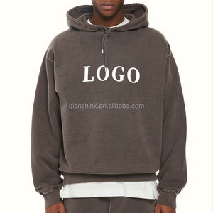 เสื้อมีฮู้ดโอเวอร์ไซส์ผ้าคอตตอนผ้าเกล็ดปลาขนาดใหญ่ของผู้ผลิต500Gsm มีน้ำหนักมาก - Product Image 3