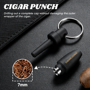 CIGARLOONG Logo Wholesale New Arrival Ashtray Portable Sharp <strong>Cutter</strong> V Cut Drill Suit Set <strong>Cigar</strong> Accessories Gift Box for Smoking - Product Image 4