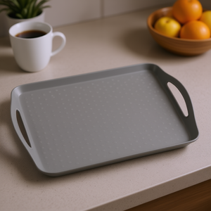 <b>Serving</b> <b>Tray</b> 5 Pack Gray Non Slip With Handles For Kitchen Use - Product Image 3
