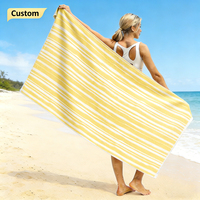Handuk Pantai Mikrofiber Cepat Kering Bebas Pasir Ukuran Besar 70x35 Inci Lembut Ringan dengan Cetakan Menarik untuk Kolam Renang dan Perjalanan