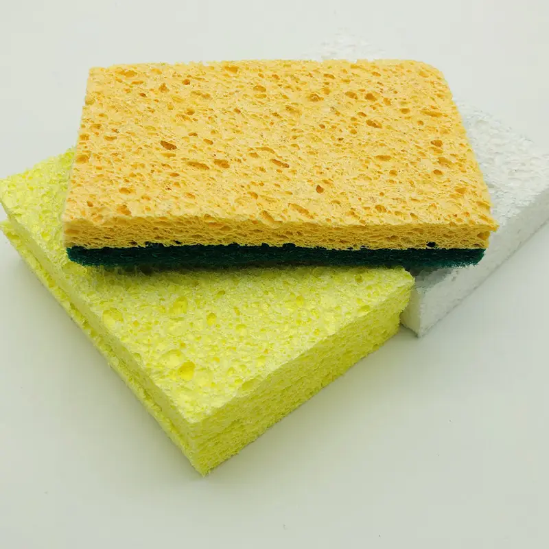 Eco-friendly Kitchen Cleaning Scrubber Cellulose Sponge Scrub Customized ISO Household Trending Products on Amazon Kitchen