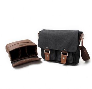 Sac à bandoulière vintage en toile et nylon pour appareil photo reflex numérique (DSLR/SLR) - Fabrication certifiée BSCI - Product Image 2