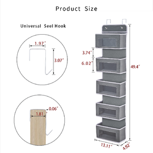 <strong>Over</strong> <strong>the</strong> <strong>Door</strong> Wall Hanging Organizer with 5 Large Clear Windows for Wardrobe Clothing Storage in Party Baby Nursery Dorm - Product Image 6
