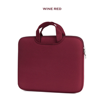 Tas Laptop Anti Air Berbahan Neoprena Busa dengan 2 Kantong dan Pegangan, Kompatibel dengan Tablet 11-15 Inch, Cocok untuk Bisnis, MacBook, Merek OEM