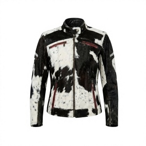 Chaqueta de Motociclista Personalizada, Ecológica, Transpirable, de Cuero Vacuno Genuino con Pelo, Estilo Occidental - Product Image 1