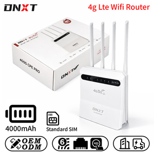 Routeur Wi-Fi DNXT avec carte SIM, Wi-Fi 6, 300 Mbps, routeur SIM, 4000 mAh, mini routeur Wi-Fi, 1WAN/4LAN, routeur Wi-Fi haut débit, usage domestique - Product Image 1