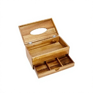 B.S. INTERNATIONAL Wooden American Style Napkin Dispenser & <b>Tissue</b> Holder Durable Portable - Product Image 5