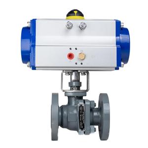 Válvula de Bola Neumática COVNA DN50 de 2 Pulgadas, Tipo Regulador de 2 Vías, Revestida de PTFE con Fluoruro - Product Image 1