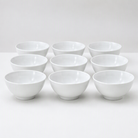 Service de table en mélamine, vaisselle blanche unie, assiettes rondes, bol pour la mise en place de tables de banquet d'hôtel