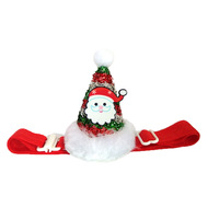 Nouveauté : Chapeaux de Noël classiques pour animaux de compagnie en quatre couleurs, chapeaux de Père Noël pour chiens et chats avec cordon élastique, en stock, vente en gros