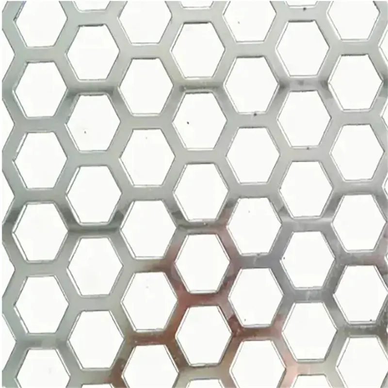 1mm hole speaker grille plate/galvanized hexagonal aluminum perforated metal mesh