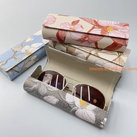 Prix usine femmes porte-lunettes de soleil avec aspiration magnétique lecture boîte en verre fleur impression oculaire boîte dure étui à lunettes