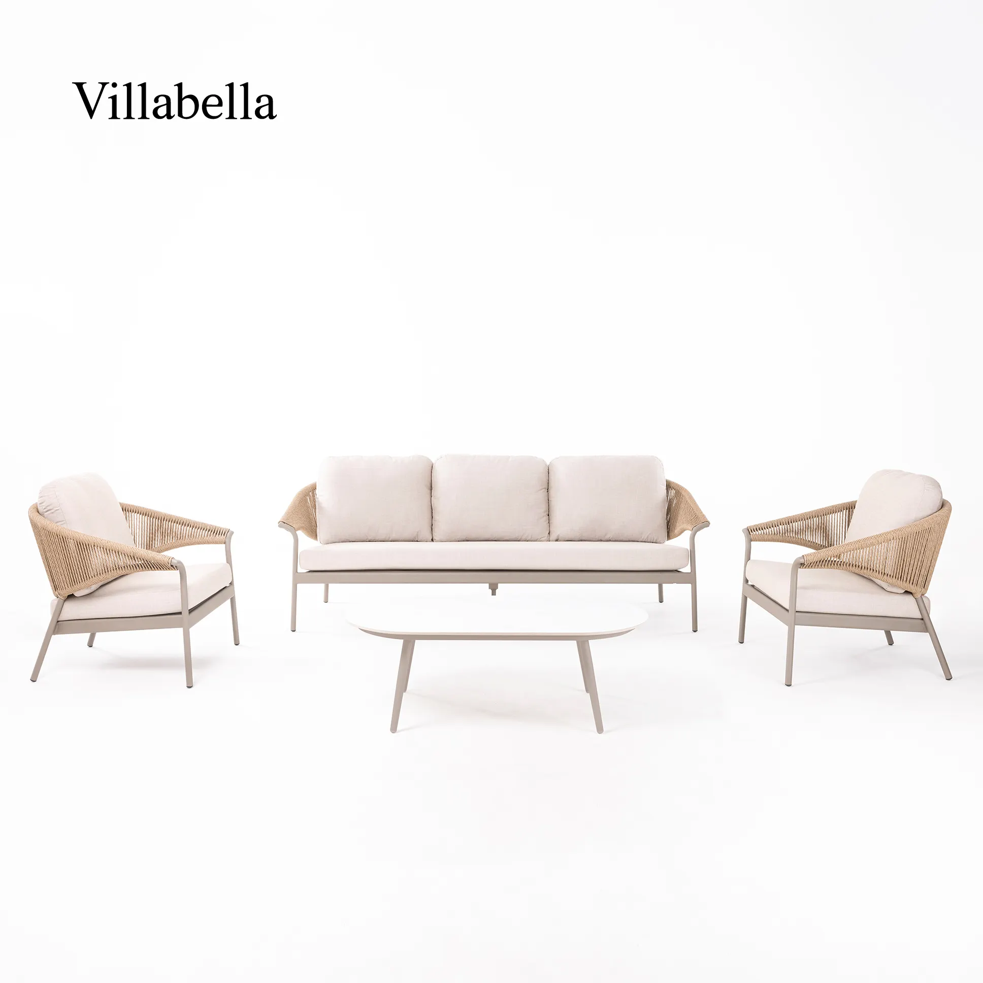 Villabella balcón muebles de mimbre Hotel Villa jardín ratán sofá conjunto moderno muebles de exterior salones sofá jardín conjunto