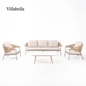 Villabella balcone mobili in vimini Hotel Villa giardino Rattan divano Set moderni mobili da esterno divano Set giardino