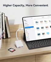 Adaptador de Lector de Tarjetas SD USB C, Ranuras Dobles USB-C/Tipo C, Alta Velocidad, Compatible con Portátiles, Lector de Tarjetas de Memoria Resistente al Fuego, Plug and Play