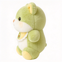 Adorable Ours en Peluche Vert en Gros, Peluche Ours Mignon avec Bavoir Avocat, Peluche Ours Avocat Personnalisée Mignonne et Rembourrée
