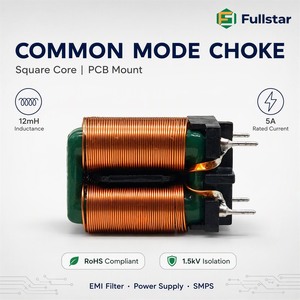 Inducteur de mode commun 12mH 5A 100mOhm SQ-2418 à noyau de ferrite, filtre EMI traversant, conforme RoHS pour alimentation à découpage - Product Image 1