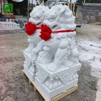 Statues de lion en marbre naturel à vendre