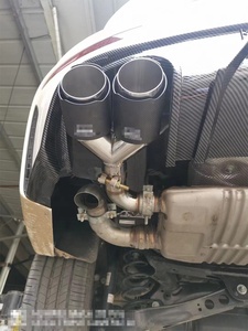 Car Rear <strong>Spoilers</strong> Diffuser Lip With Exhaust Pipes for MG 6 <strong>MG6</strong> 2020 2021 2022 Gloss Black Carbon Fiber Color - Product Image 5