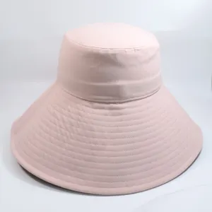 Custom Logo Plain Wide Brim Designer Bucket Hat For Woman