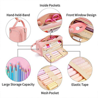 Trousse à crayons JYL 3 couches à fermeture éclair grande capacité, personnalisable avec broderie et impression – Meilleure vente
