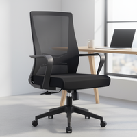 Chaise de bureau ergonomique moderne pivotante en maille, réglable, de luxe, avec accoudoirs et soutien lombaire en nylon