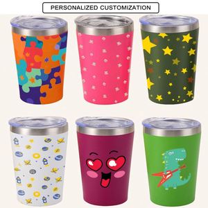 Custom logo 8oz 12oz <b>Coffee</b> Cup Insulated Tumbler Wholesale Bulk Stainless Steel Vacuum Milk Cup for Kids Tumbler with Lid - Product Image 6