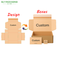 Boîte en papier ondulé pliable avec logo personnalisé Carton d'emballage de bande déchirable kraft brun avec conception imprimée Boîte postale