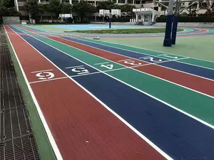 Iaaf Standard Running Track Karet Prefabrikasi untuk Track Field