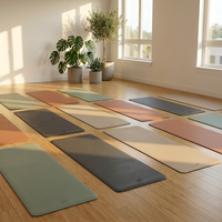 100% Biologisch Abbaubare Ovale Yoga-Matte Ungiftige PU Naturkautschuk Nude Beige Reise-Rutschfeste Matte mit Individuellem Logo