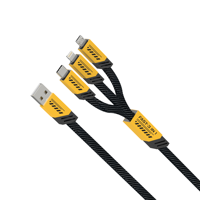 Kabel Data YooKiE CB98 60W 3 in 1 TPE Nylon Braided USB-A ke Type-C//Micro 1M 3A Pengisian Cepat untuk Ponsel