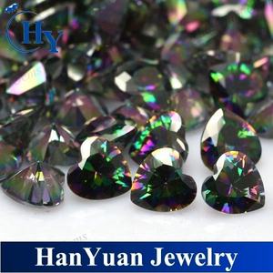 Gemme Sciolte Rotonde di Zirconia Cubica Arcobaleno con Placcatura Colorata Mistica, Diamanti Sintetici per Creazione di Gioielli - Product Image 1