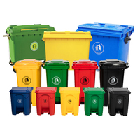 Poubelles d'extérieur en plastique de grande capacité 120L/240L/360L/660L/1100 litres Poubelle à pédale poubelle/poubelle/poubelle