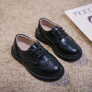 Chaussures habillées en cuir noir et marron pour garçons, style brogue, à lacets, antidérapantes, durables, pour mariage et fête, OEM ODM - Product Image 5