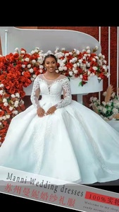 Vestido de Novia Blanco Puro de Alta Calidad con Cola, Estilo Africano 2026, con Encaje - Product Image 6