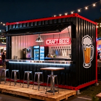 Container Marittimo Certificato CE per Caffetteria, Ristorante, Bar e Chiosco Mobile con Alta Utilizzazione dello Spazio