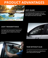 Film teinté pour vitres de voiture Chameleon, garantie 10 ans, VLT81%, 2mil, anti-rayures, protection UV, PET