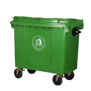 Municipal Plastic Trash <b>Bin</b> 1100L With <b>Wheels</b> For Outdoor Use - Product Image 2