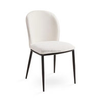 Vente en gros de chaise de salle à manger de style moderne siège en cuir PU pied en métal