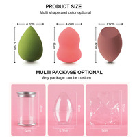 Ensemble d'éponges de maquillage super douces, sans latex, pour fond de teint, utilisation humide et sèche, en forme de gourde, pour une application sans perte de produit