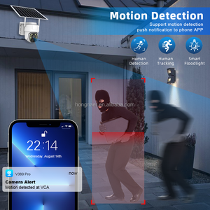 Hongnaer năng lượng mặt trời Powered 4 gam wifi không dây PTZ CCTV IP Camera giám sát V380 Pro ngoài trời an ninh wifi 4 gam Sim Thẻ năng lượng mặt trời máy ảnh - Product Image 6
