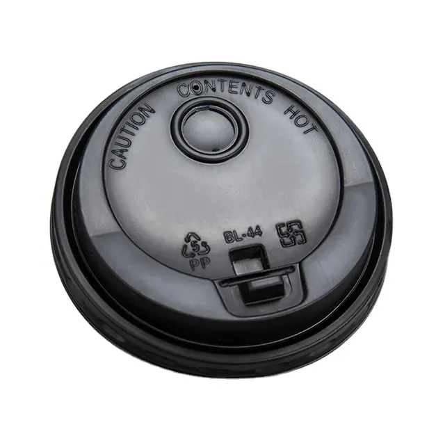 LOKYO Plastic lid for paper cups custom disposable plastic coffee cup lid for 8oz 12oz 16oz