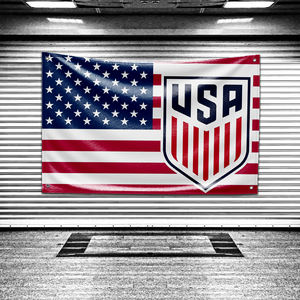 \"ארה\"\"ב אמריקה נבחרת הכדורגל הלאומית לגברים דגל מותאם אישית לקישוט חדר השינה באנרים על הקיר עיצוב חדר שטיח 3x5ft חיצוני\" - Product Image 2