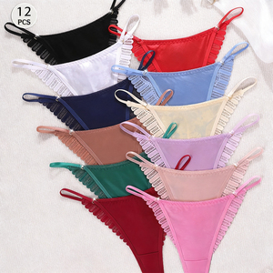 Vente en gros, Meilleure vente : Culottes string sexy ajustables en dentelle florale respirante <span class=keywords><strong>taille</strong></span> basse pour femme - Product Image 1