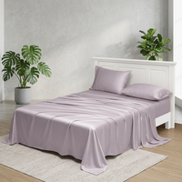 Lot de 4 draps en bambou 100 % biologique, 300 fils, antibactériens et rafraîchissants, pour la maison et les acheteurs de literie de mariage