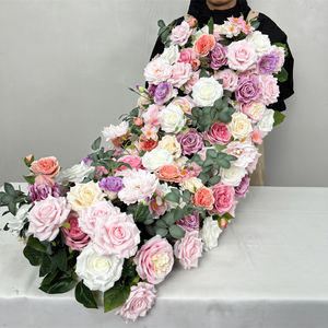 Fleurs artificielles de luxe en soie, modernes et réalistes, violettes, pour allée, centre de table, scène de mariage, fête, maison - Vente en gros - Product Image 1