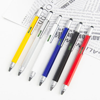 Bolígrafo Multiherramienta 9 en 1 con Logotipo Personalizado, Bolígrafo, Lápiz Táctil, LED, Abrebotellas, Nivel, Regla, para Regalos Promocionales